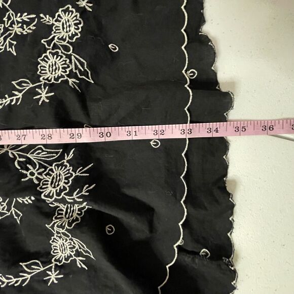 Hale Bob sundress black embroidered 100% cotton Medium - Picture 4 of 7